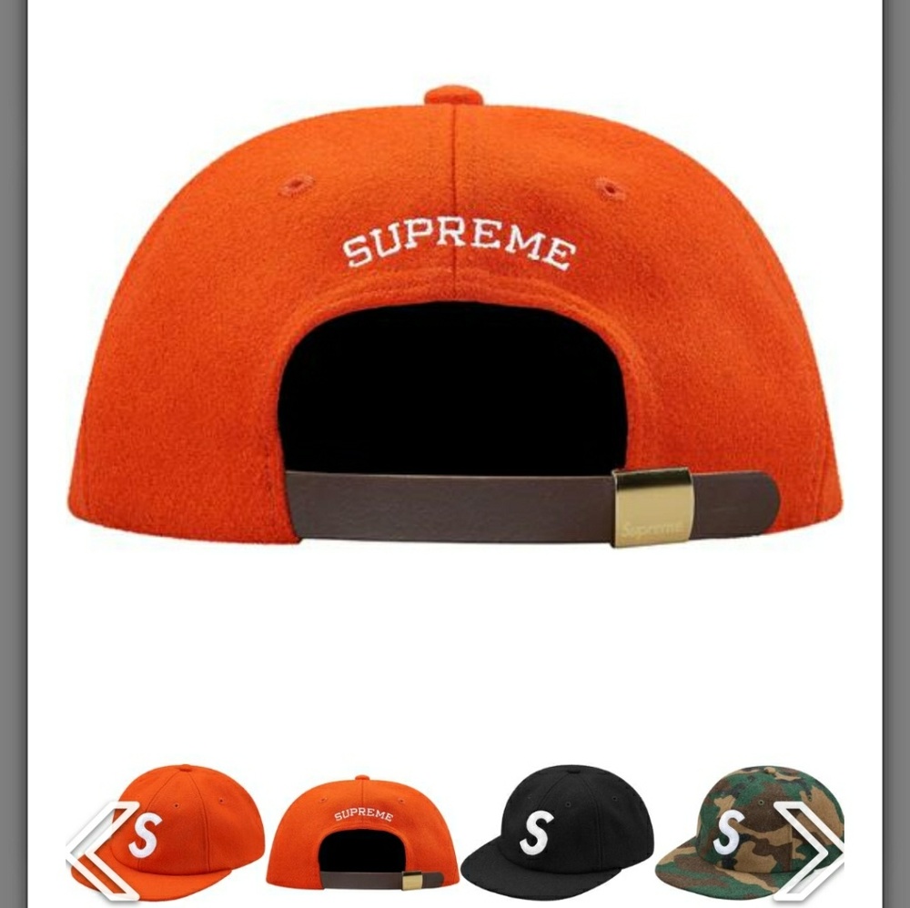 supreme s logo hat